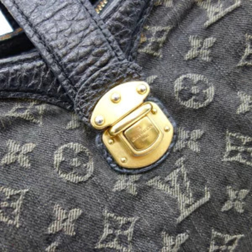 Louis Vuitton Black Monogram Bag Denim Shoulder - Picture 6 of 7